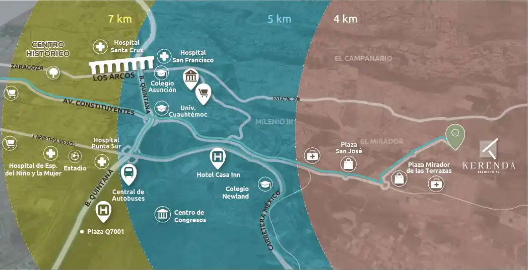 departamentos en queretaro - ubicacion kerenda residencial - los mejores departamentos dentro del fraccionamiento el mirador el marques queretaro